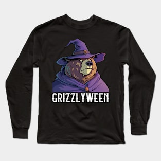 Grizzly as Witch - Grizzly Bear Halloween Long Sleeve T-Shirt